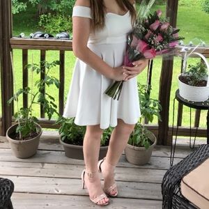 White skater dress